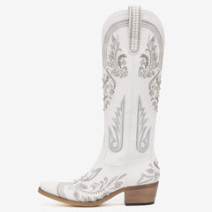 Aurelia - Rhinestone Embellished Cowgirl Boots with Sparkling Elegance