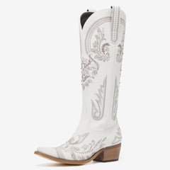 Aurelia - Rhinestone Embellished Cowgirl Boots with Sparkling Elegance