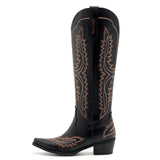 Josie - Bold Embroidered Cowgirl Boots with Western Charm