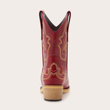 Burgundy Embroidered Cowboy Boots with Classic Western Design