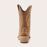 Brown Embroidered Cowboy Boots with Classic Western Design