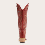 Stella - Red Starry Embroidered Cowgirl Boots with Bold Detailing