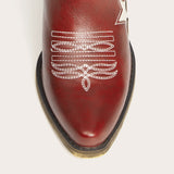 Celestial - Burgundy Star and Moon Embroidered Cowboy Boots