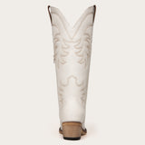 Elizabeth - Cream Cowgirl Boots with Timeless Elegance