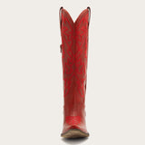 Molly Wood - Burgundy Embroidered Cowgirl Boots with Soft Western Charm