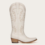 Elizabeth - Cream Cowgirl Boots with Timeless Elegance