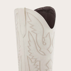 Withersteen - MintCream Embroidered Cowgirl Boots with Bold Detailing