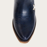 Celestial - Navy Blue Star and Moon Embroidered Cowboy Boots