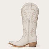 Elizabeth - Cream Cowgirl Boots with Timeless Elegance