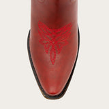 Molly Wood - Burgundy Embroidered Cowgirl Boots with Soft Western Charm