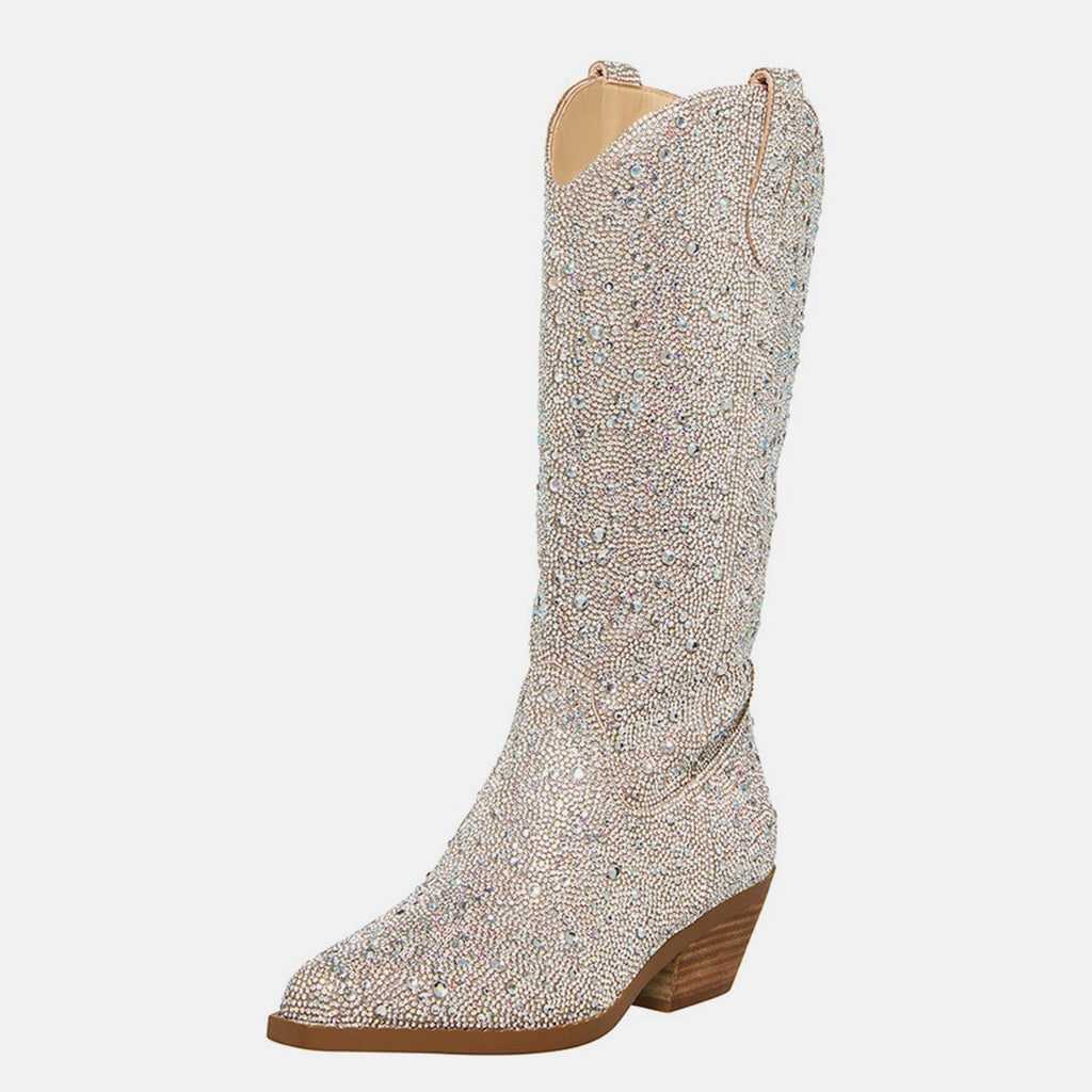 Redtop Boots > western boots 6 REDTOP Women's Western Cowboy Boots Diamond Upper Sparkly Glitter for Party