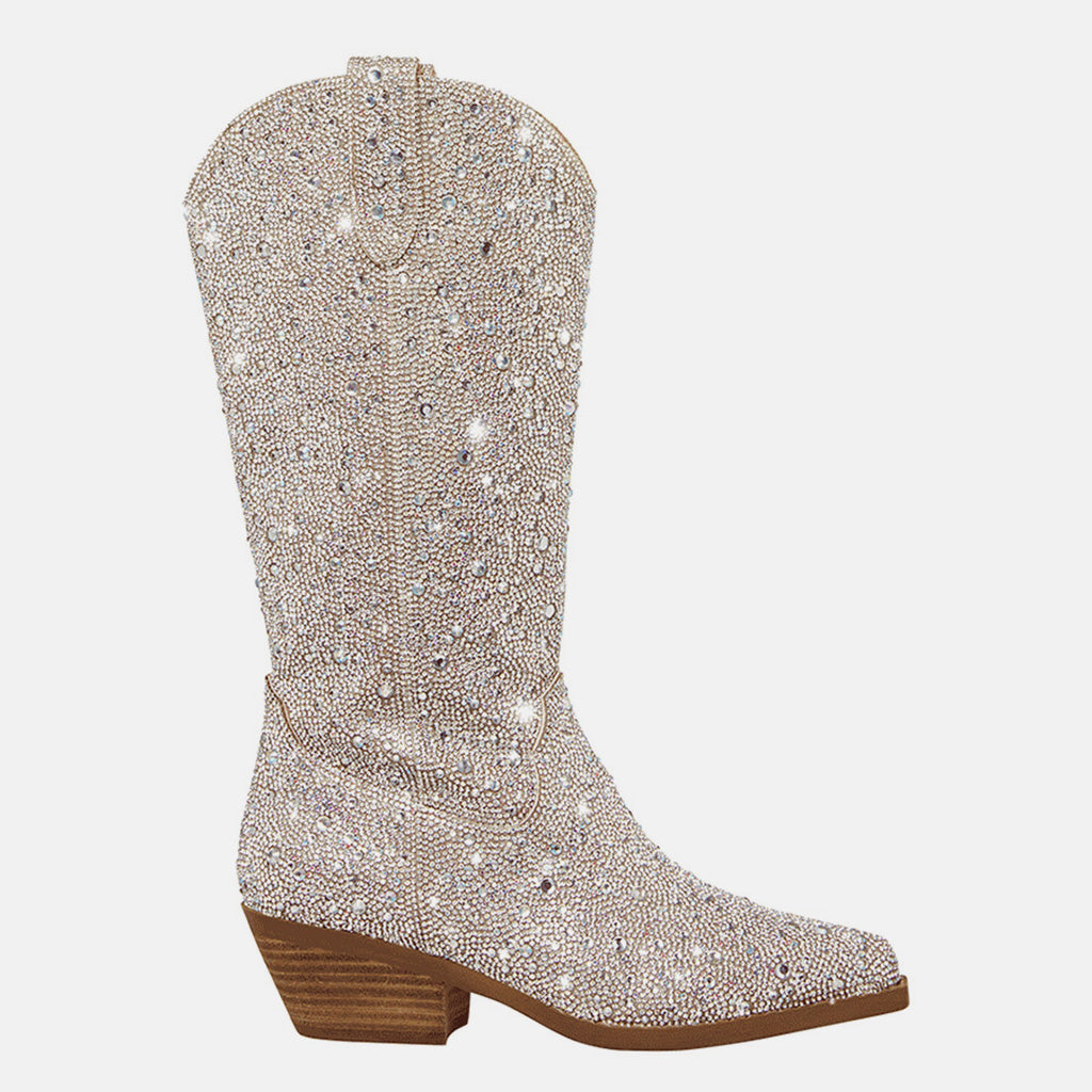 Redtop Boots > western boots REDTOP Women's Western Cowboy Boots Diamond Upper Sparkly Glitter for Party